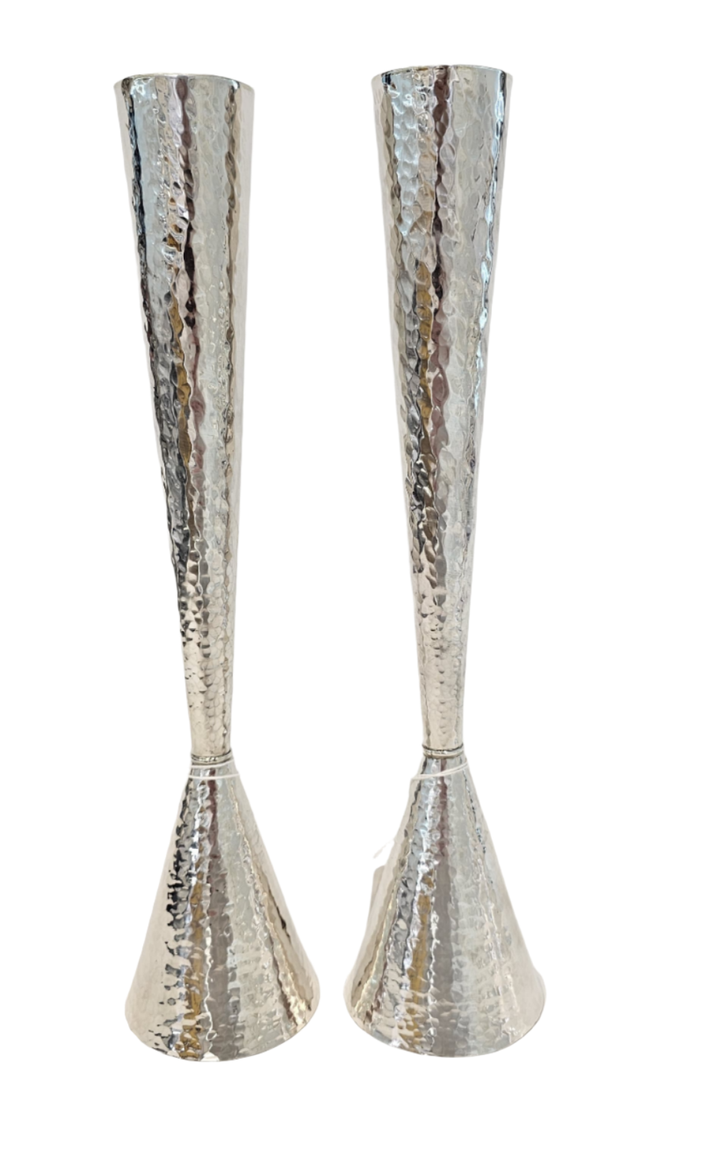 sterling silver hammered candlestick